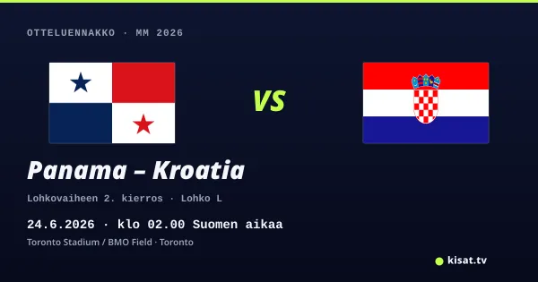 Panama – Kroatia otteluennakko, MM 2026, 24.6.2026 klo 02.00 Suomen aikaa