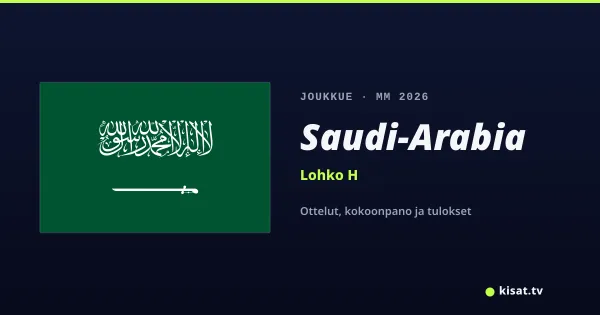 Saudi-Arabia joukkue, Jalkapallon MM 2026
