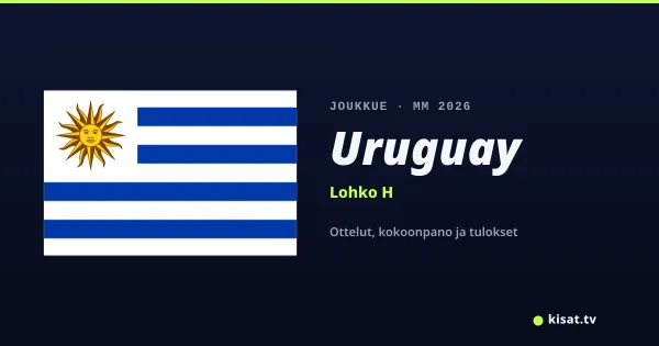 Uruguay joukkue, Jalkapallon MM 2026